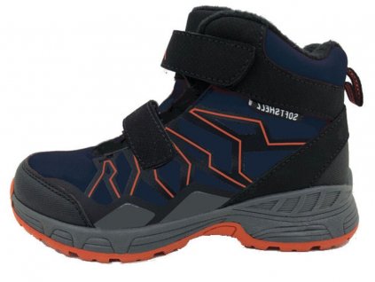 Dětské zimní softshellové boty Alpinex A323021W tm.modrá/oranžová č. 1