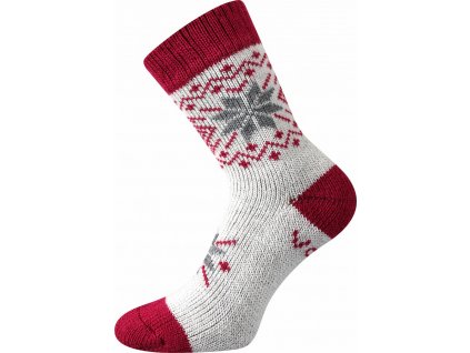 Extra teplé ponožky VoXX Alta růžové MERINO + ALPAKA č. 1