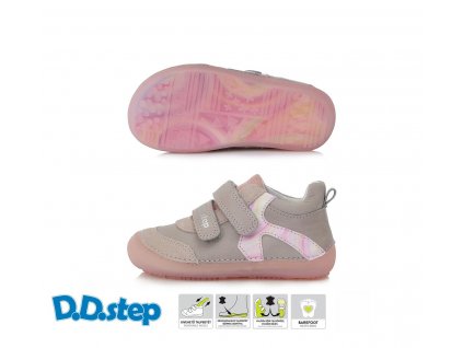 Dětské celoroční boty barefoot D.D.Step S063-41948 Grey