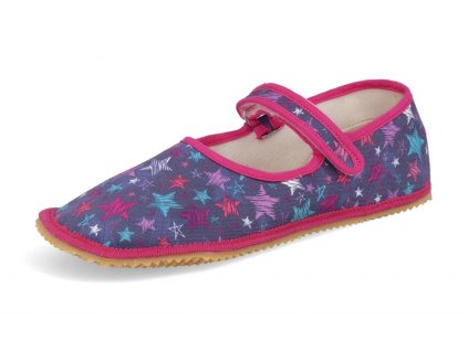 Dětské barefoot bačkory BEDA STARS - pevný opatek