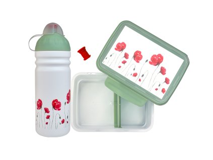 Zdravá lahev - 0,7L SET Vlčí máky