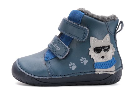 Dětské zimní boty D.D.Step barefoot W070-52893 Royal Blue