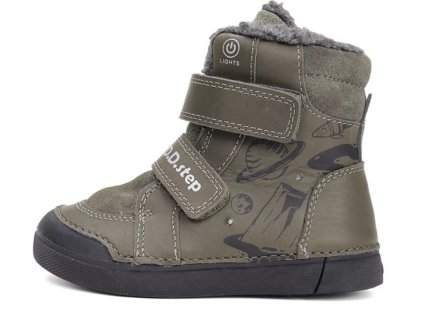 Dětské zimní boty D.D.Step W068-52998 blikající/LED diody