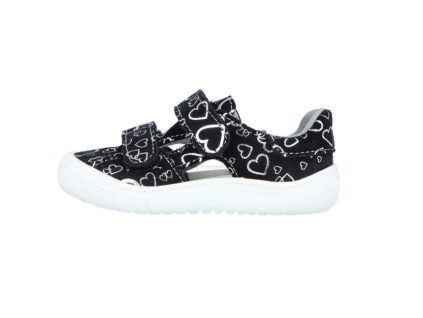 Daisy dětské sandále černé srdce Jonap Botonozka 1