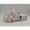 Dětské gumové pantofle - bílá kytka č. 1