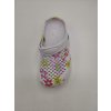 Dětské gumové pantofle - bílá kytka č. 2