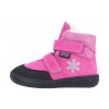 Dětské zimní boty Jonap Jerry růžová/vločka barefoot s membránou č. 1