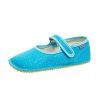 Dětské barefoot bačkory BEDA Turquoise Shine - pevný opatek