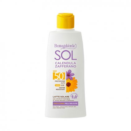 SOL MĚSÍČEK A ŠAFRÁN - Voděodolné mléko na opalování - obličej a tělo - SPF50