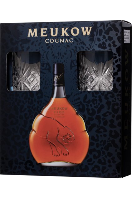 Meukow VSOP Superior s poharmi
