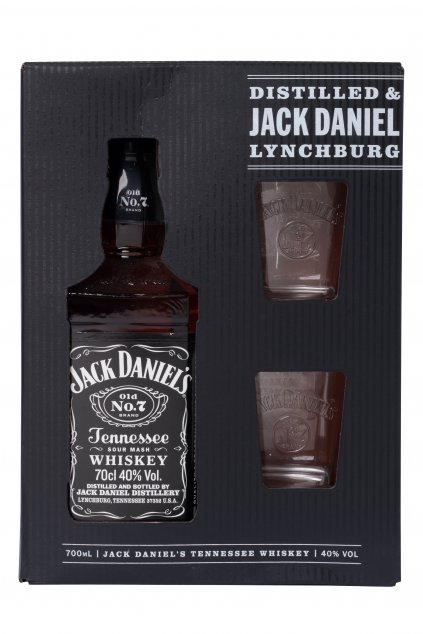 JACK DANIEL´S 0.70L 40% + 2 POHÁRE