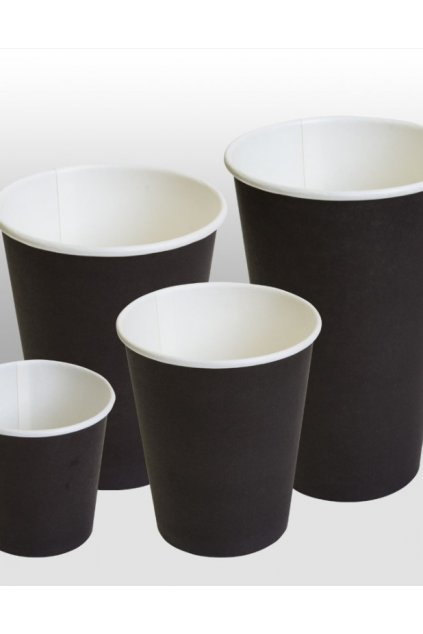 black paper cups