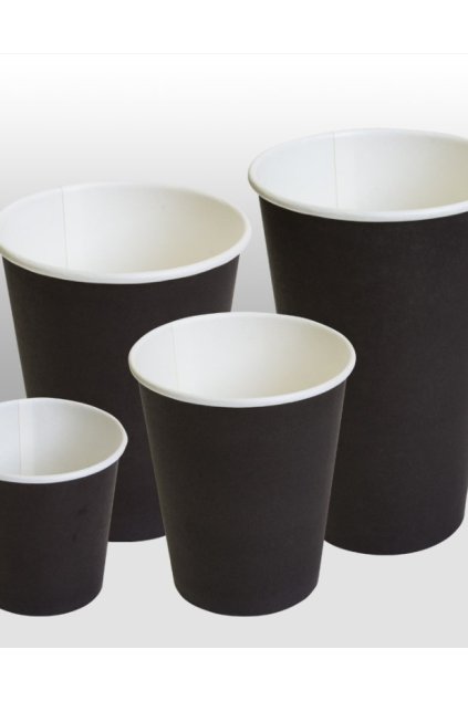 black paper cups