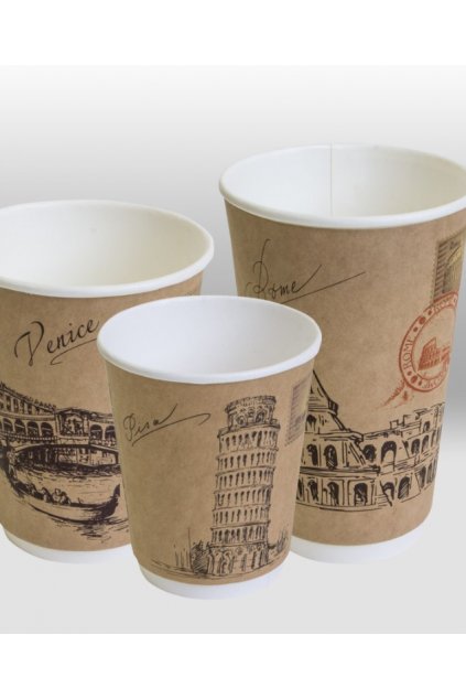 cities of the world double wall paper cup