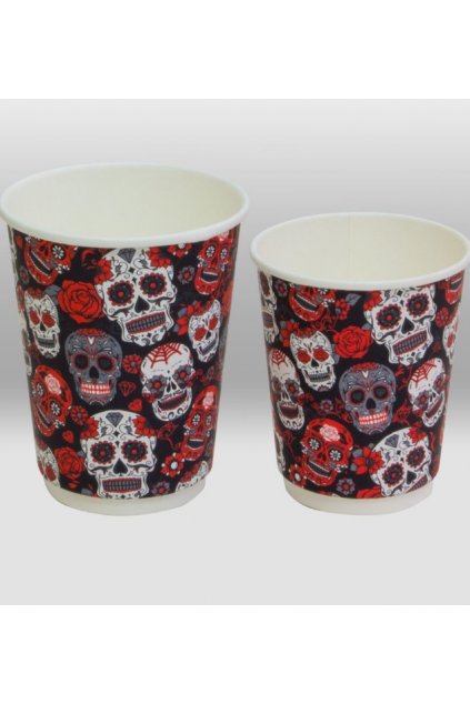 santa muerte double wall paper cup