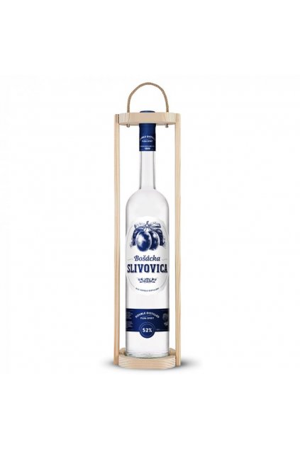 BOŠÁCKA SLIVOVICA 1.50L 52% DREVENÝ OBAL