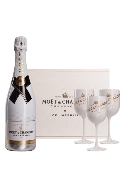 MOET & CHANDON IMPERIAL ICE 2X0.75L + 4 POHÁRE + K produktu darček grátis