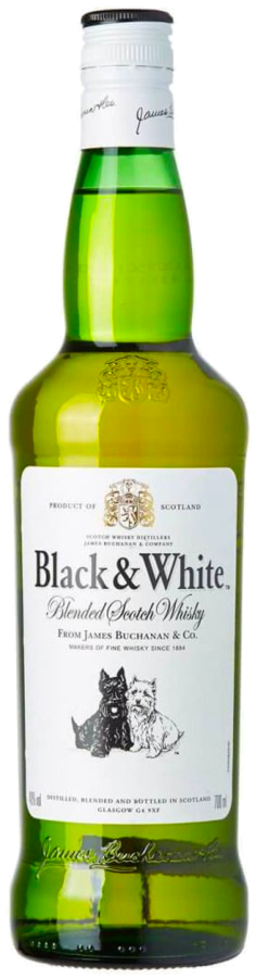 BLACK & WHITE SCOTCH WHISKY 0.70L 40% (čistá fľaša)