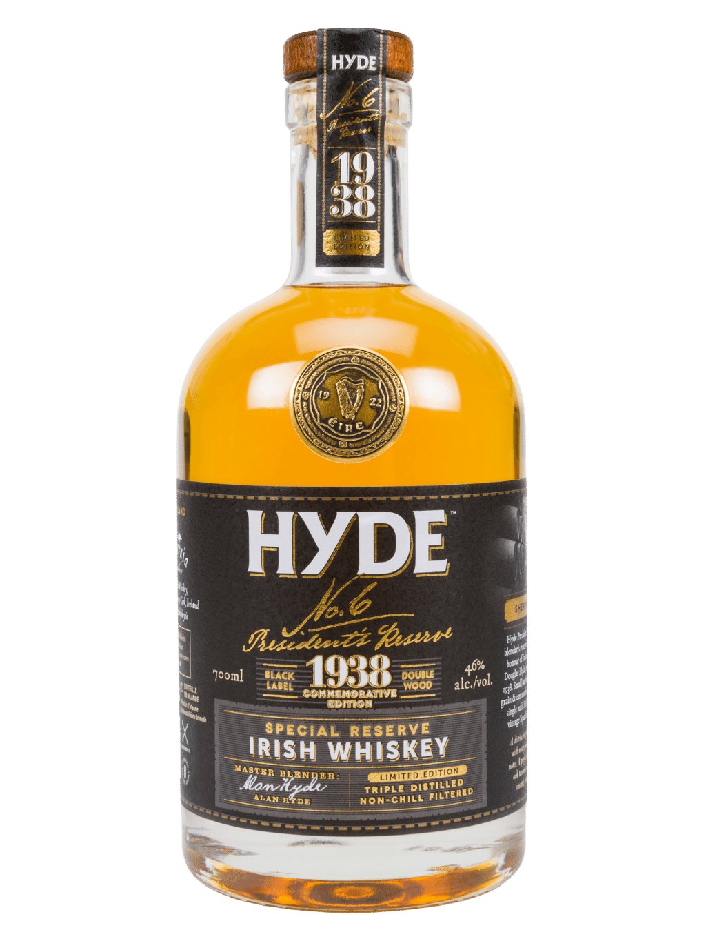 HYDE NO. 6 SPECIAL RESERVE SHERRY CASK 0.70L 46% (čistá fľaša)