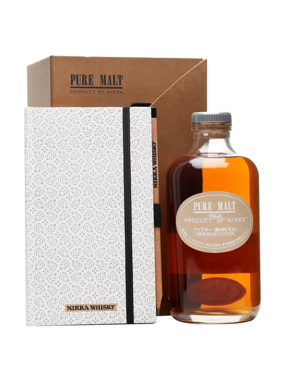 NIKKA PURE MALT WHITE 0.50L 43% + ZÁPISNÍK GB (kazeta)