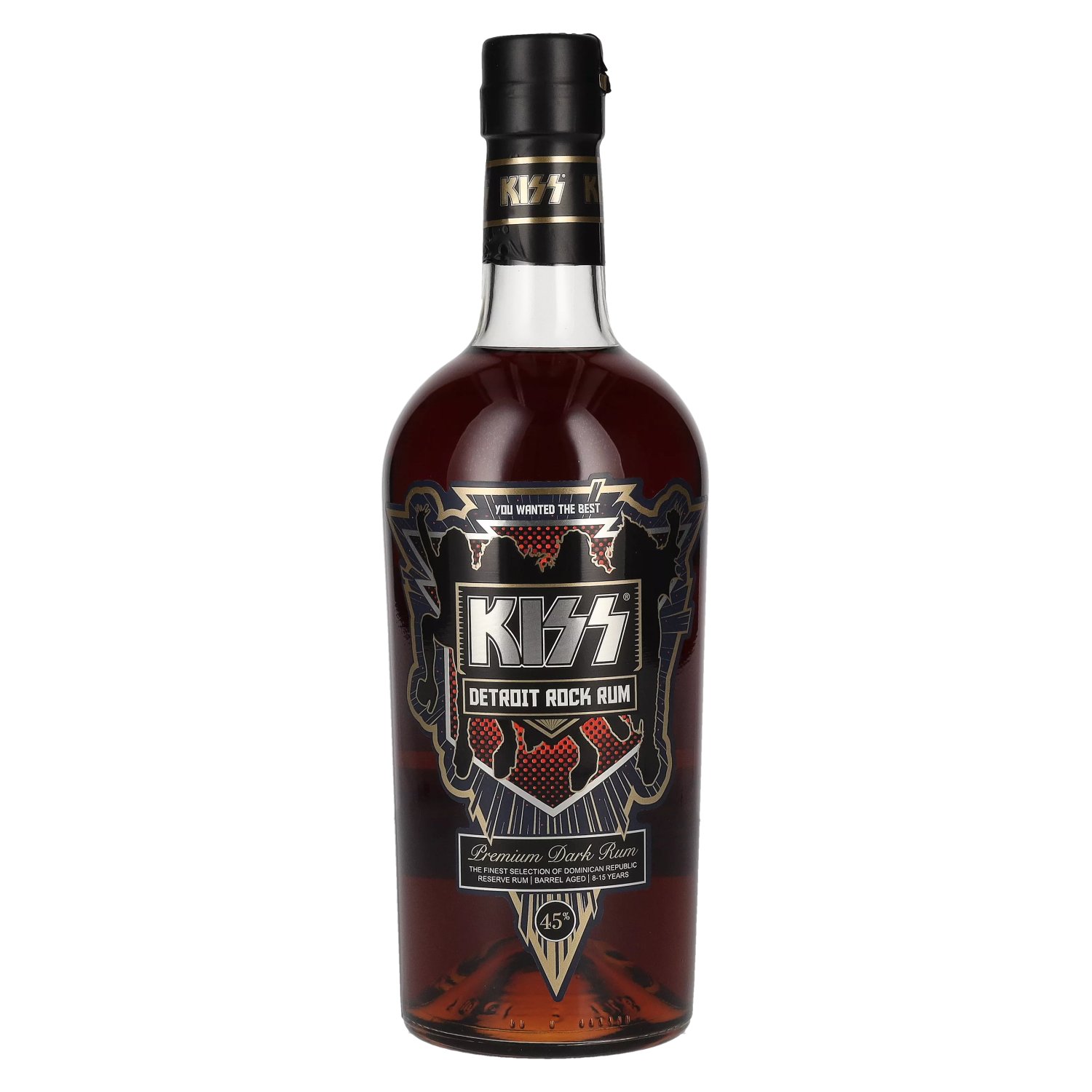 KISS DETROIT ROCK RUM 0.70L 45% (čistá fľaša)