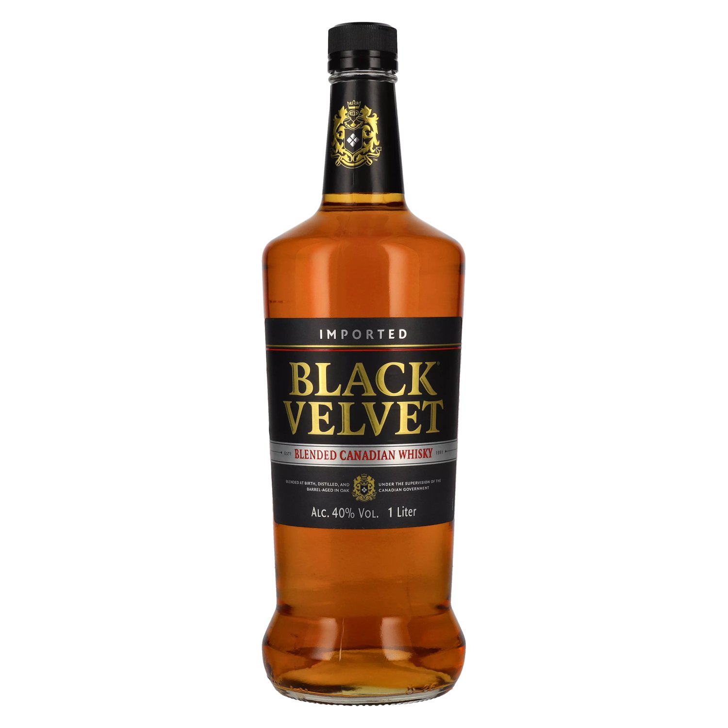 BLACK VELVET 1.0L 40% (čistá fľaša)