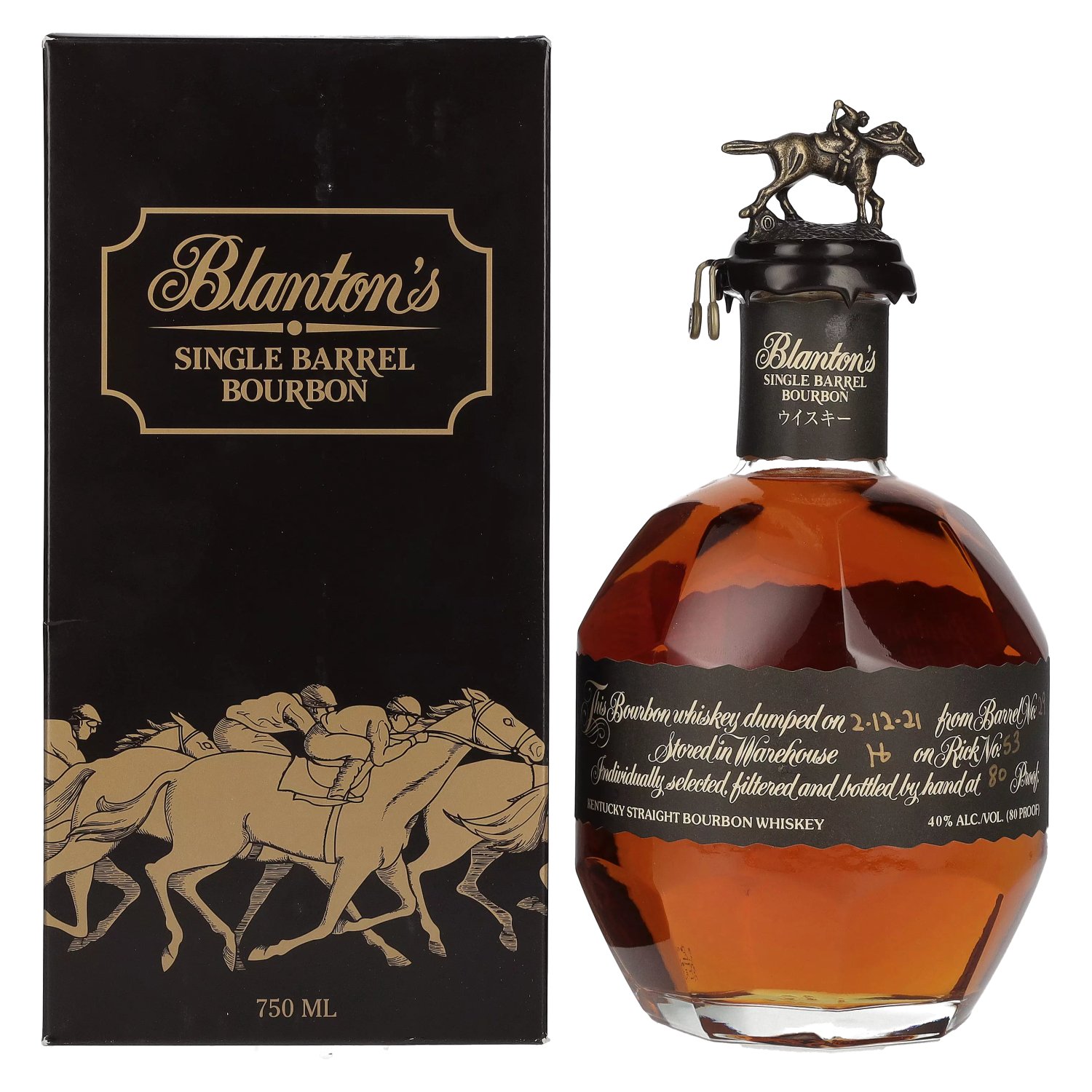 BLANTON´S SINGLE BARREL BLACK LABEL 0.75L 40% GB (kartón)