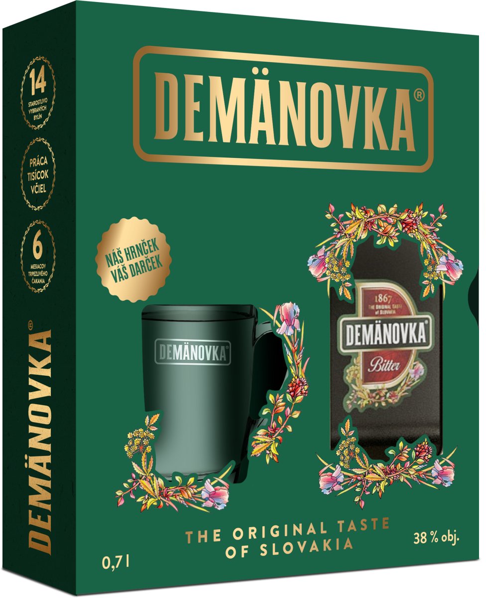 DEMÄNOVKA HORKÁ + POHÁR 0.70L 38% GB (s pohárom)