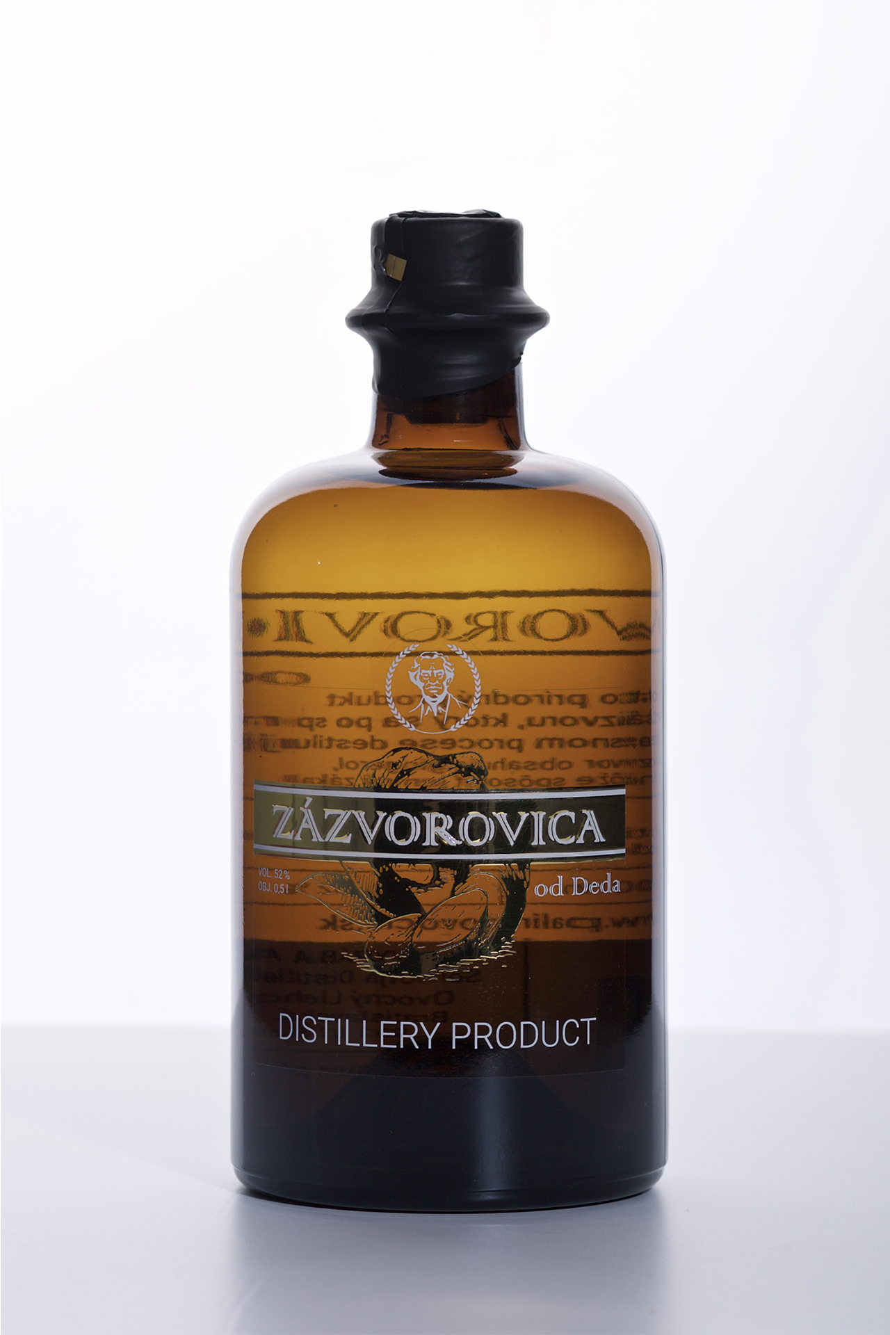 ZÁZVOROVICA OD DEDA 0.50L 52%, (čistá fľaša)