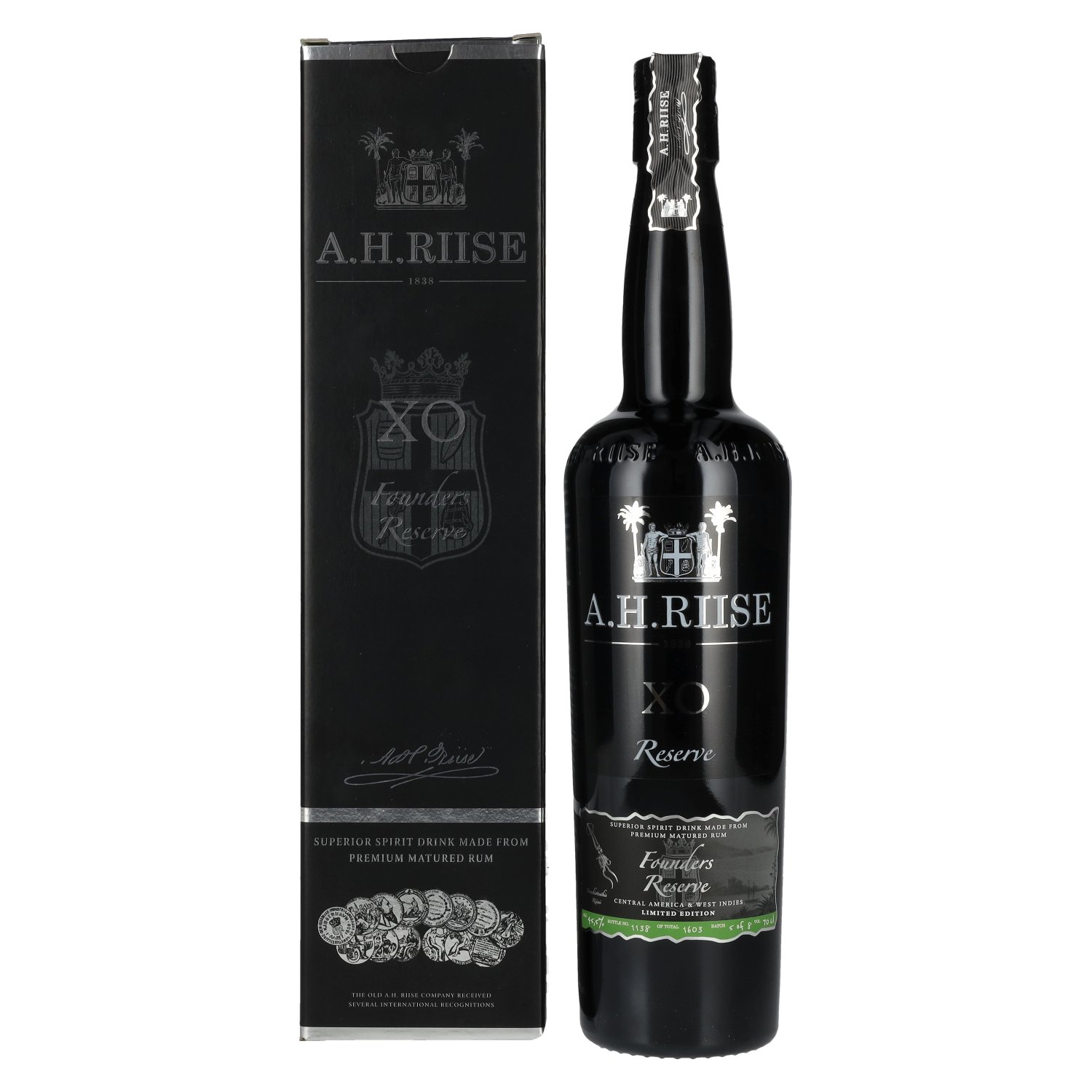 A. H. RIISE XO FOUNDERS RESERVA NO 6 0.70L 45.5% GB (kartón)
