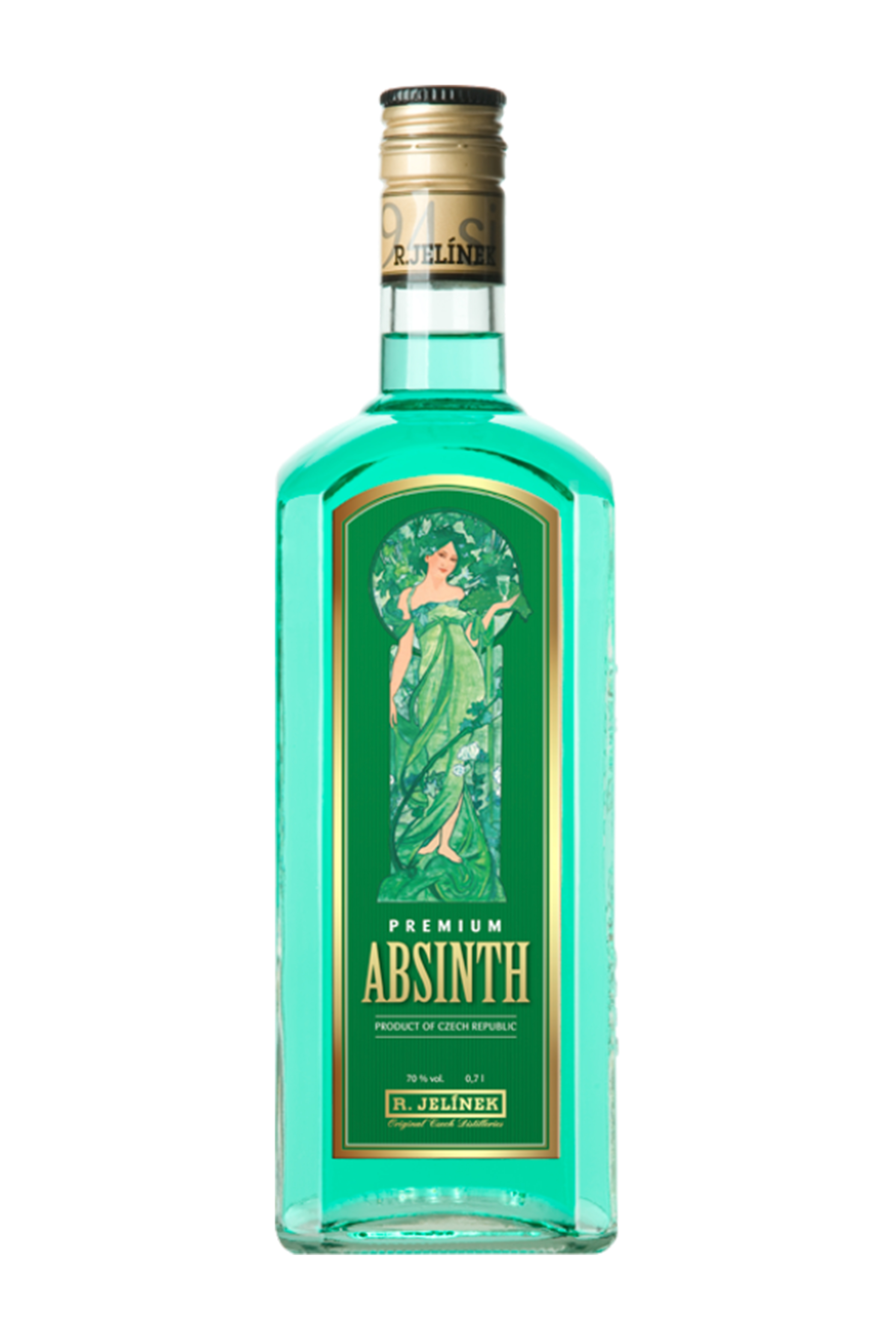 ABSINTH JELÍNEK 0.70L 70% (čistá fľaša)