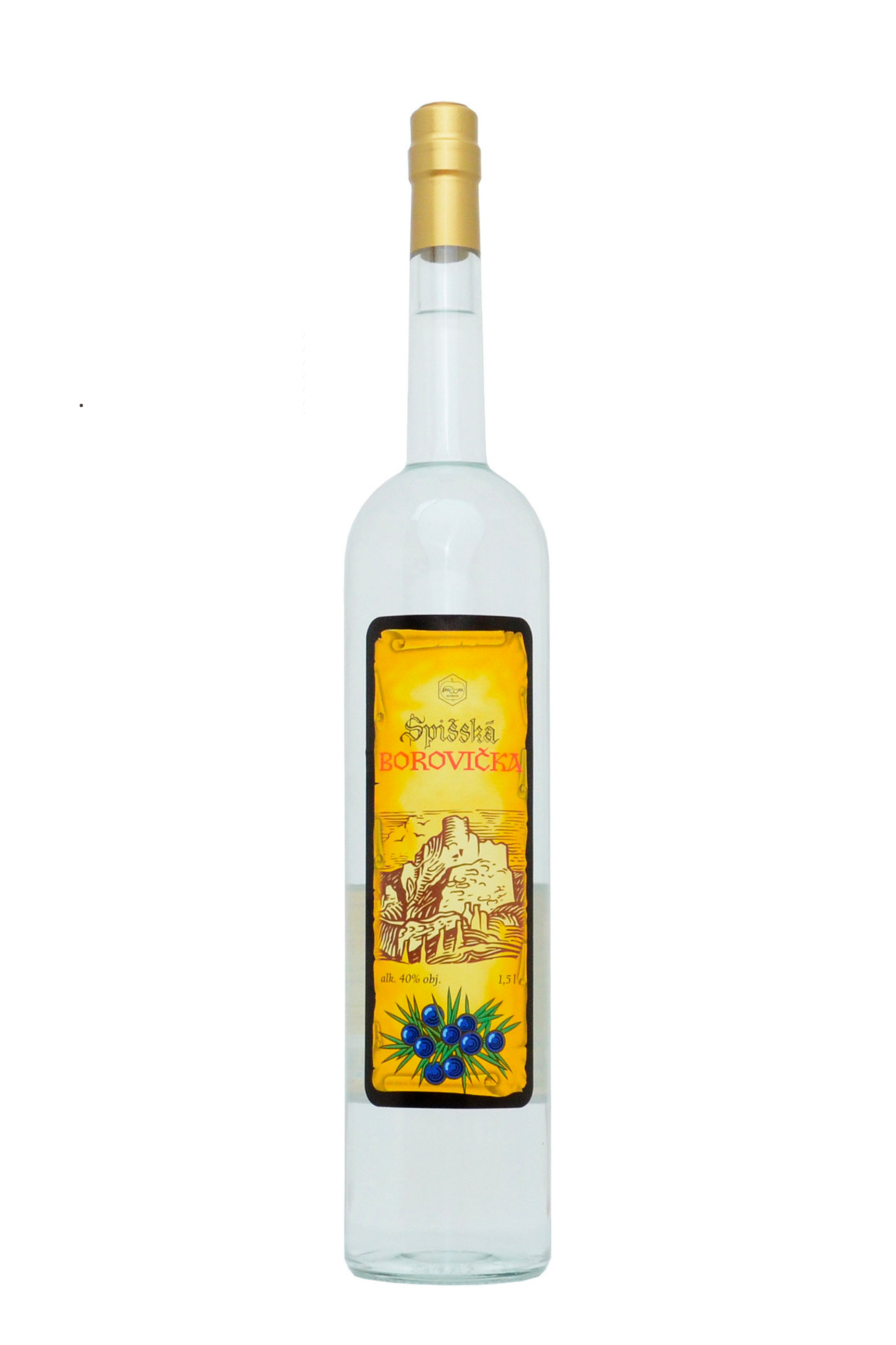 Spišská Borovička 40% 1,5l (čistá fľaša)