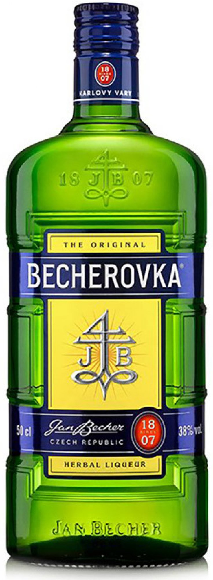 Jan Becher Becherovka 38% 0,5 l (heldere fles)