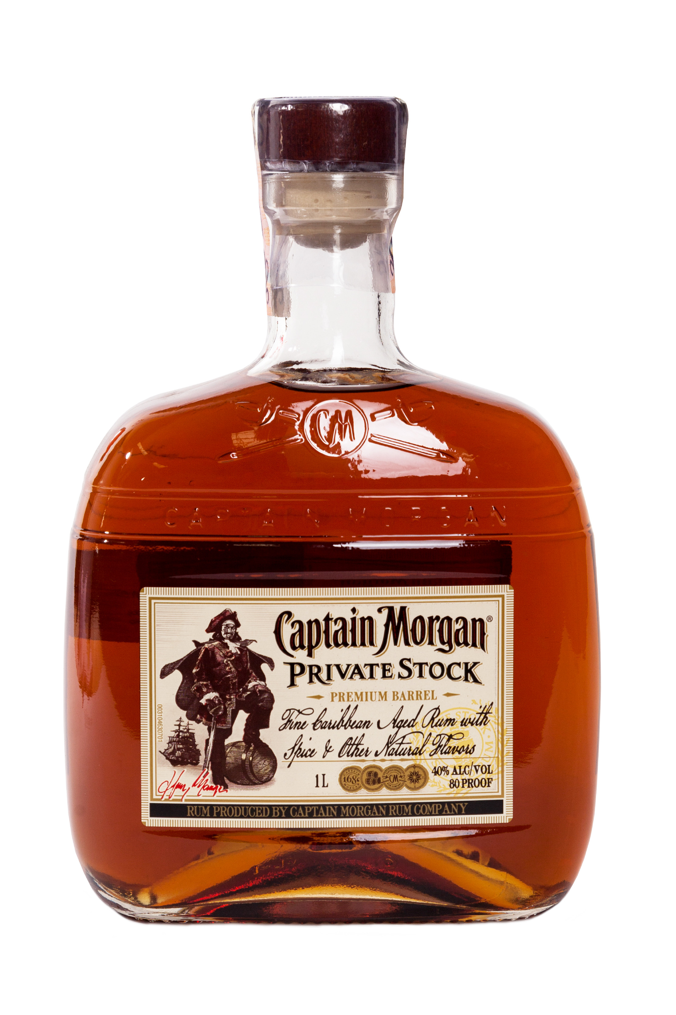 CAPTAIN MORGAN PRIVATE STOCK 1L 40% (čistá fľaša)