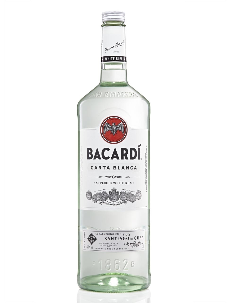 Bacardi Carta Blanca 37,5% 3 l (kartón)