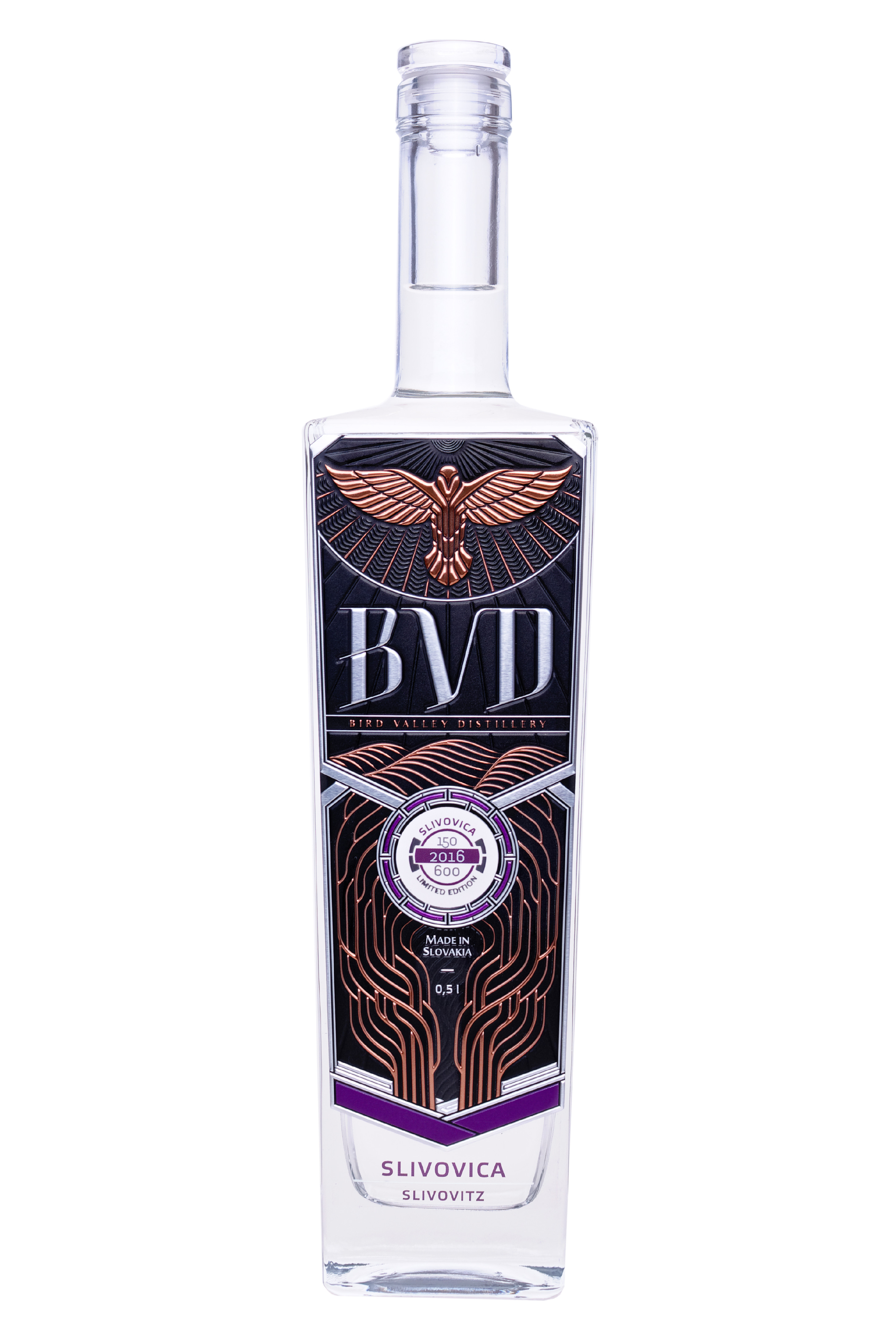BVD Slivovica 0,5 l (čistá fľaša)