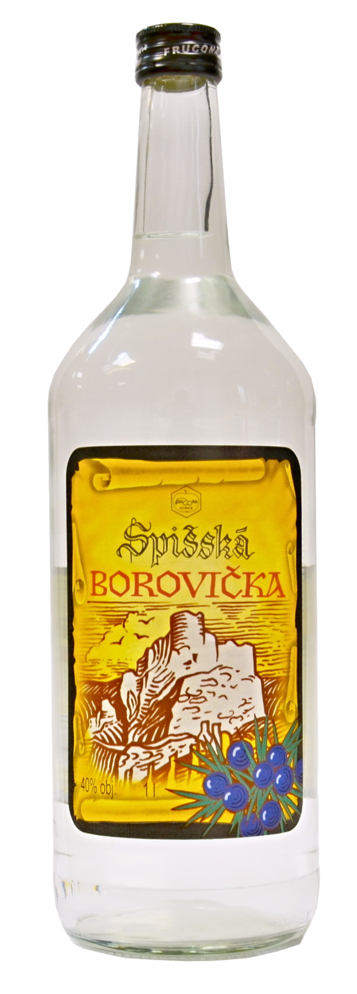 Spišská Borovička 40% 1 l (čistá fľaša)