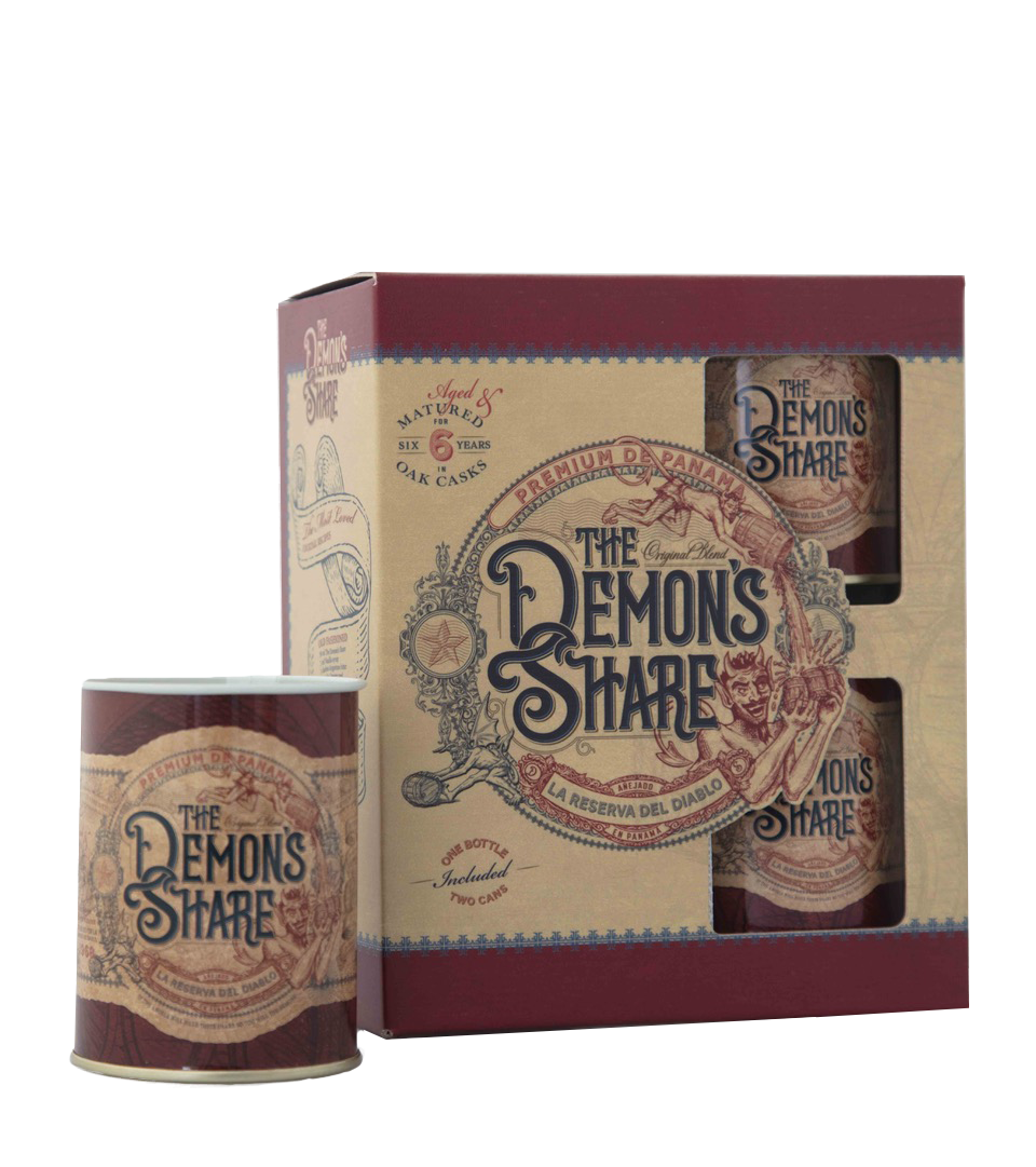 THE DEMON´S SHARE RUM SET 0.70L 40% GB (darčekové balenie s 2 pohármi)