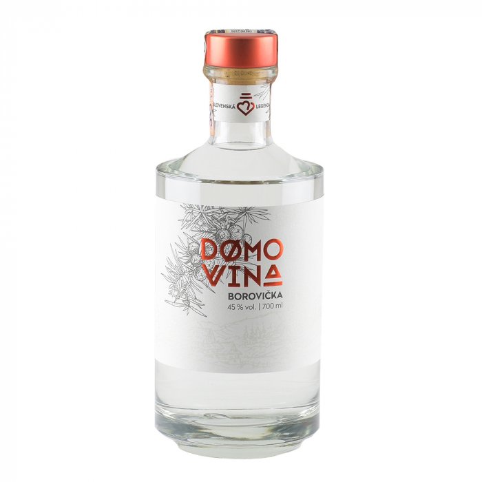 DOMOVINA BOROVIČKA 0.70L 45% (čistá fľaša)