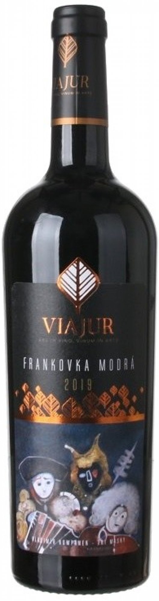 VÍNO VIAJUR FRANKOVKA MODRÁ 2019 0.75L 13% (čistá fľaša)