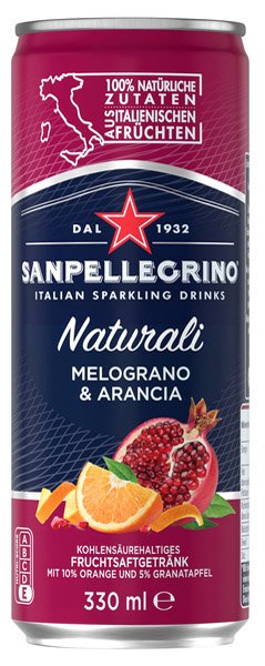 SANPELLEGRINO GRANÁTOVÉ JABLKO-POMARANČ 0.33L PLECH