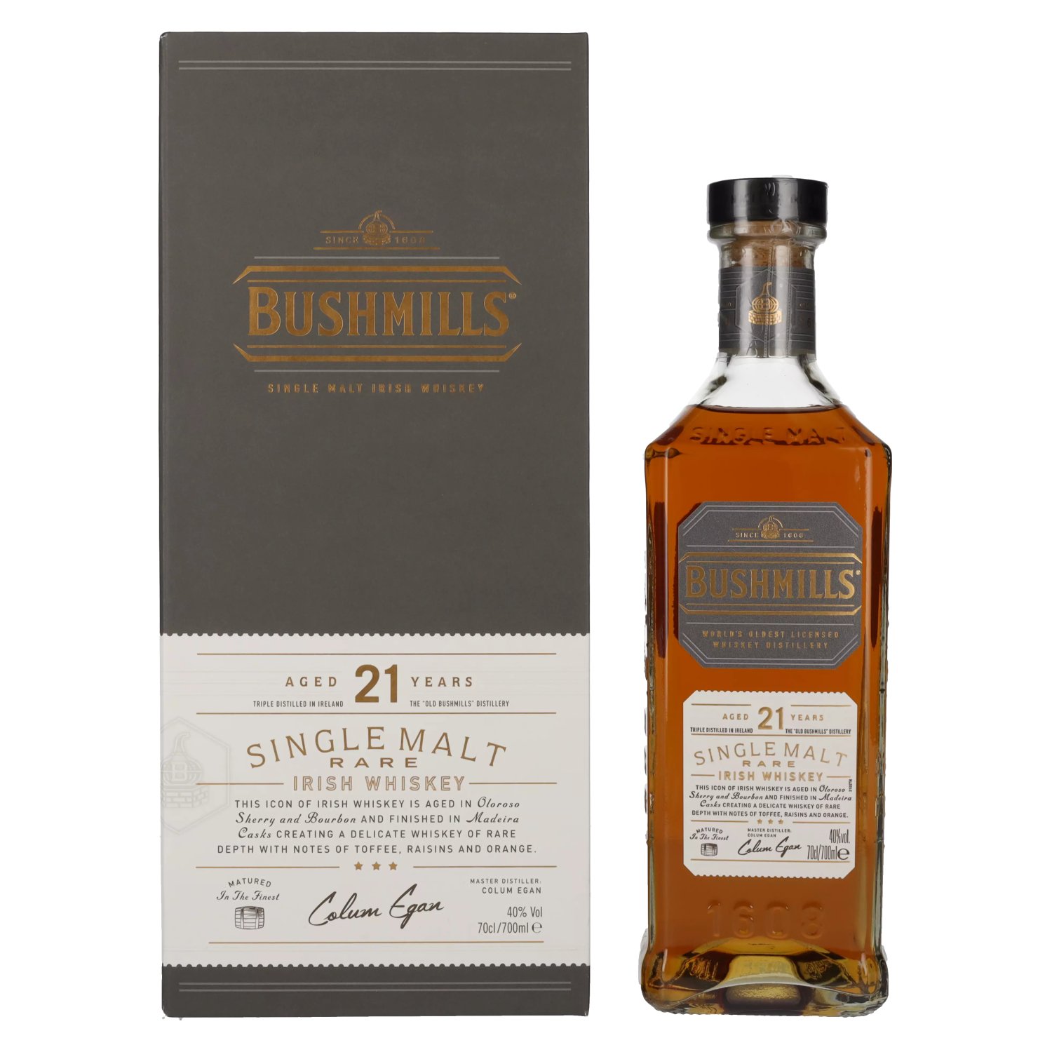 BUSHMILLS 21 YO 0.70L 40% GB (kazeta)