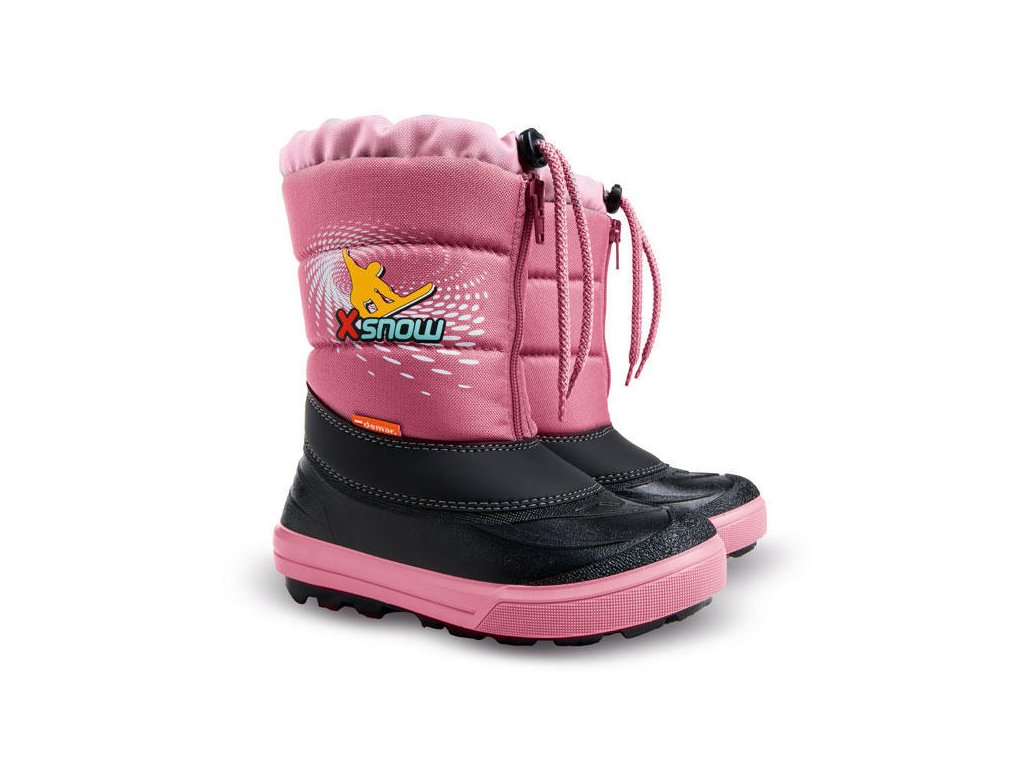 DEMAR - Dětská zimní obuv KENNY 2 1532 NA X-SNOW růžové
