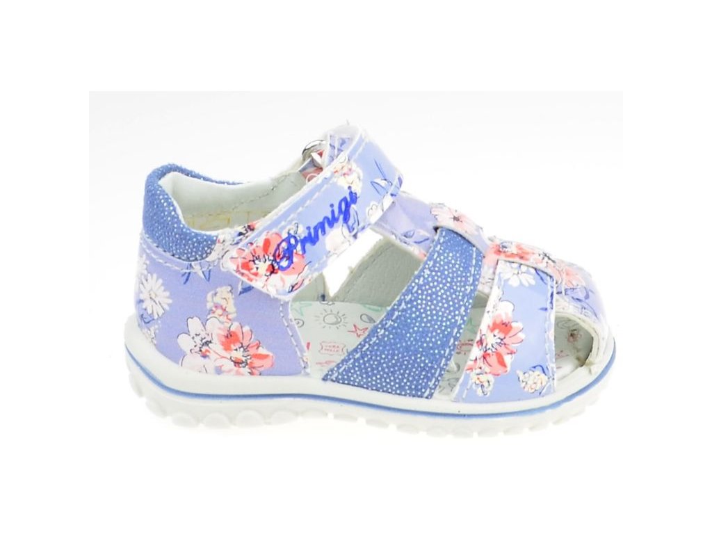 Primigi kožené sandálky modré květy 3378288