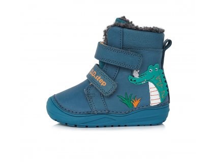 D.D.Step zimní boty W071-318A modrý krokodýl
