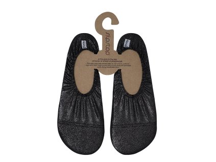 SlipStop boty do vody, na cvičení černé třpytivé Gloss