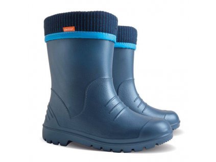 DEMAR - Chlapecké zateplené holínky DINO 0310 D modré