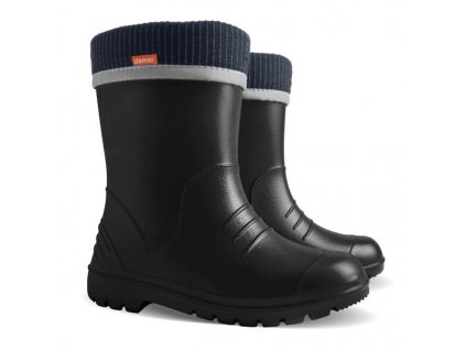 DEMAR - Dětské zateplené holínky DINO 0310 D černá