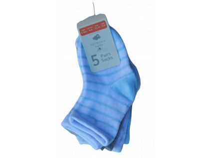 Ponožky modrý proužek 5 ks