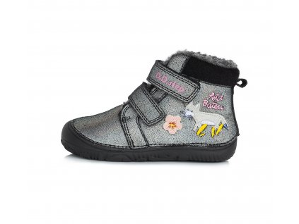 D.D.Step zimní W073-921A barefoot black liška